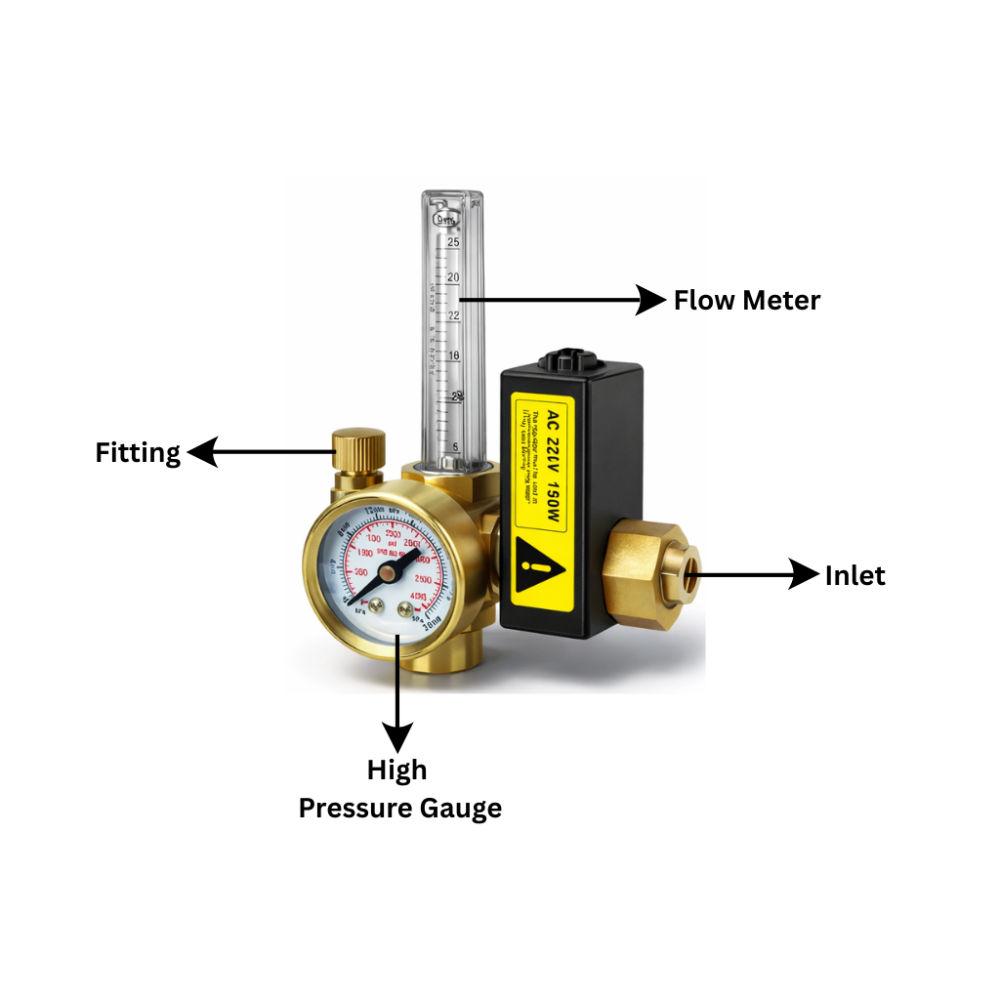 MIG regulator with flow meter by NG Weld