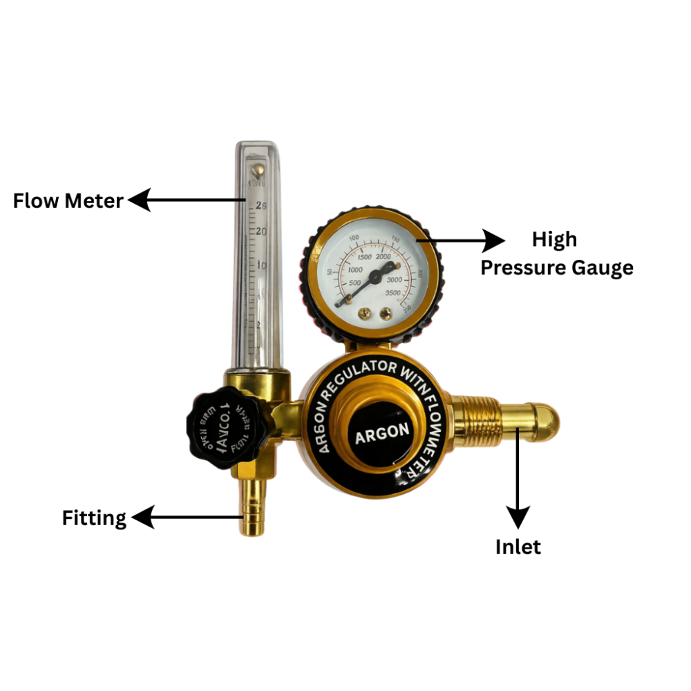 Argon gas regulator with flow meter by NG Weld