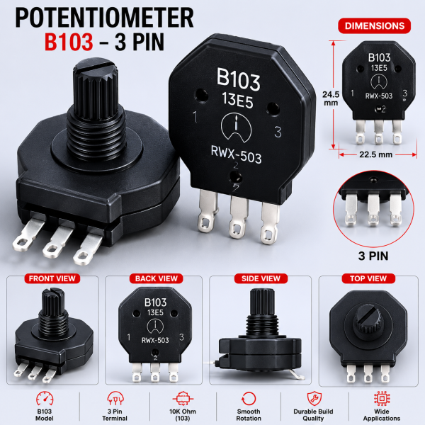 Potentiometer B103 3 Pin by Ng Weld